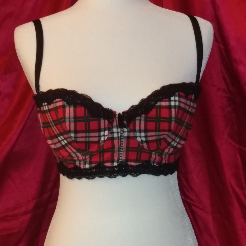 Plaid bra